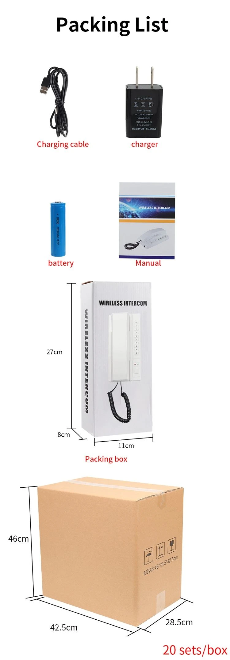 apartment video door phone intercom system